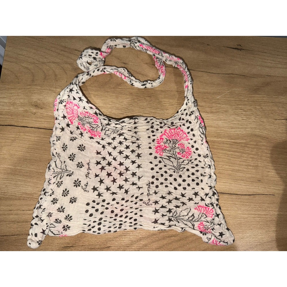FREE PEOPLE REUSABLE TOTES Crossbody Shoulder Bag GAUZE KNIT BOHO SHOPPING BAGS